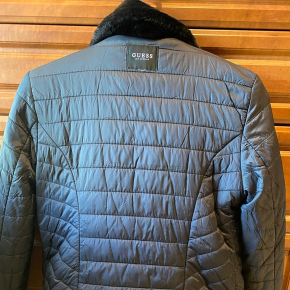 Guess Faux Fur Reversible Crop Jacket - Picture 3 of 3